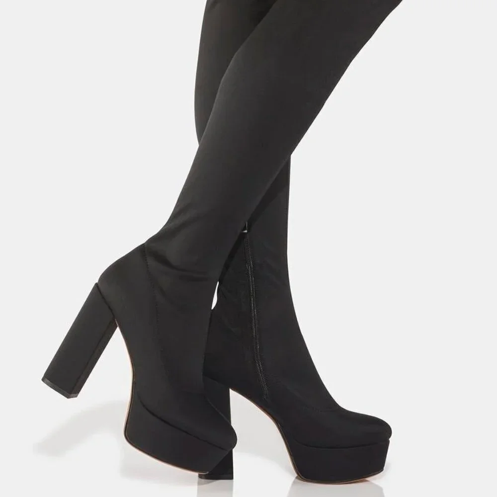 AZALEA WANG NOTHIN BASIC BOUT THIS OVER THE TOP  Thigh High  ( BRAND NEW !!! )